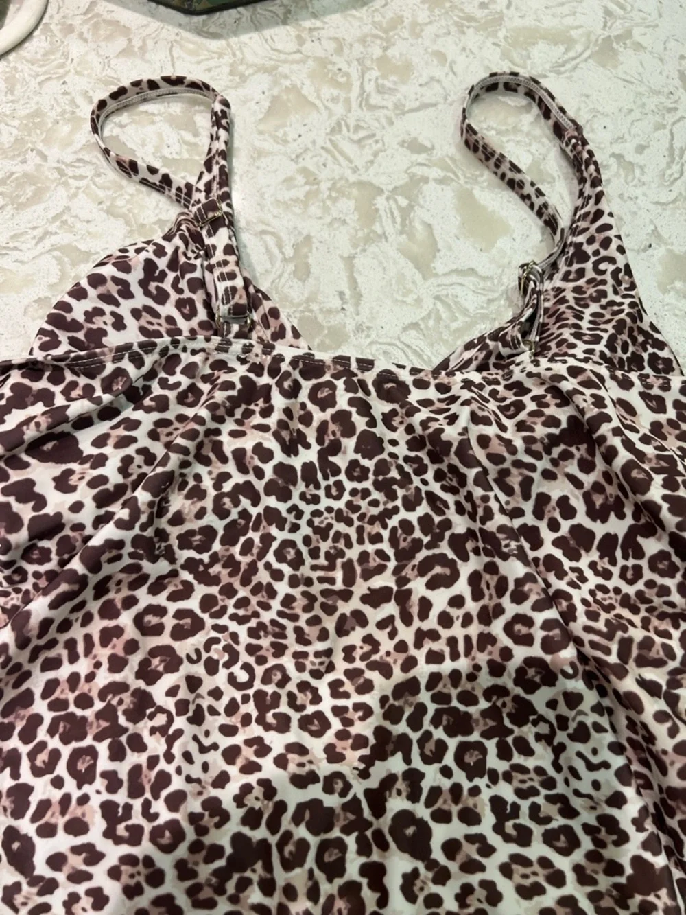 Tahari Animal Print One-Piece Swimsuit Size XL